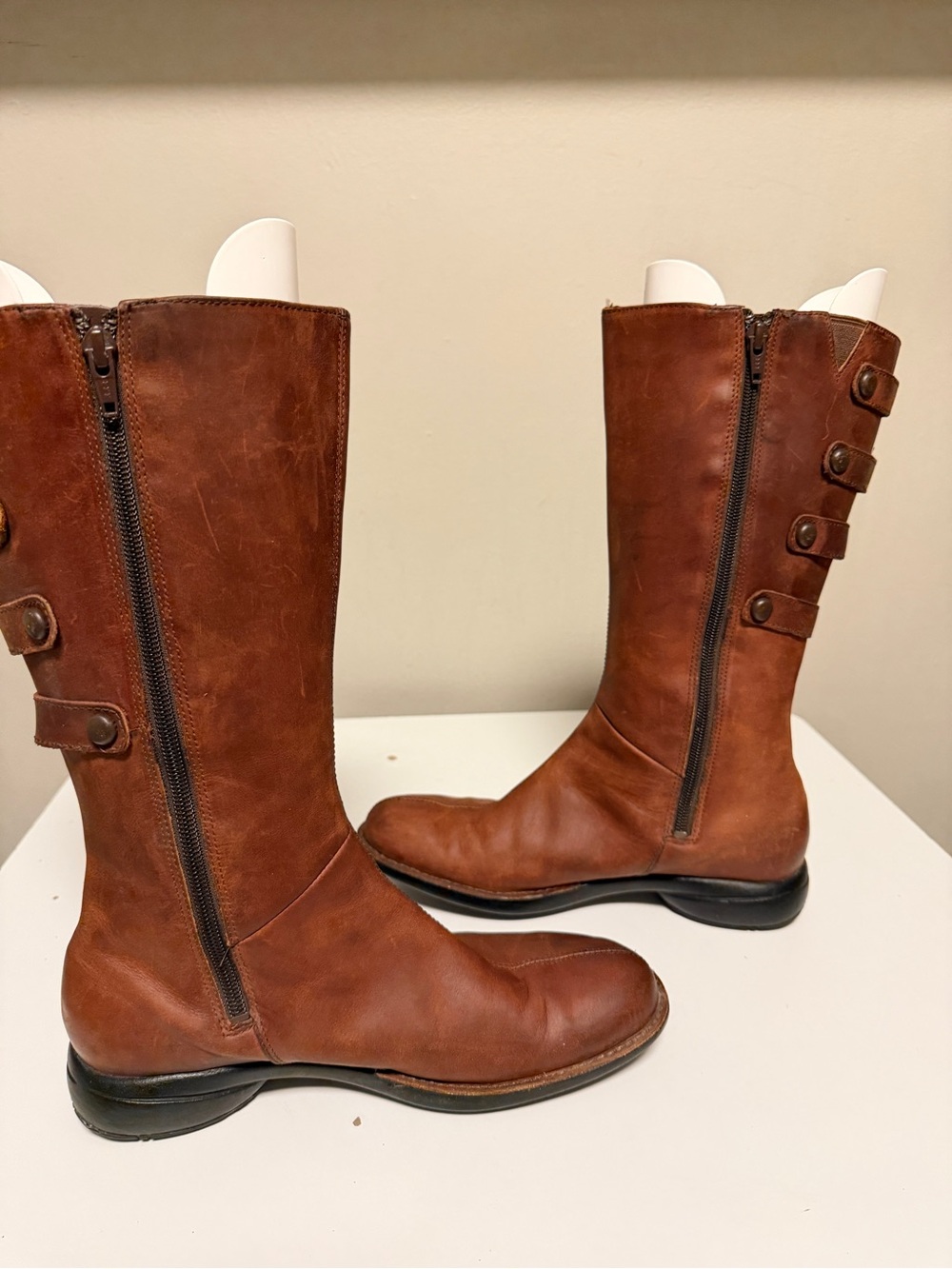 Merrell Tetra Launch Riding Boots Cherry Brown Leather Waterproof Women’s US 7 - Picture 5 of 8